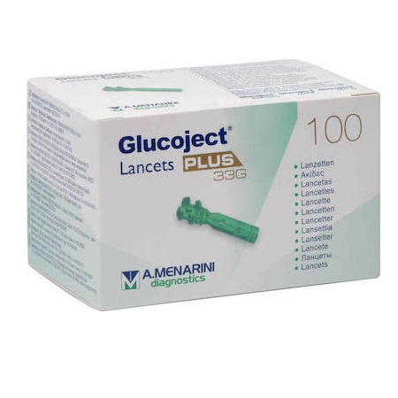 Glucoject Plus Lancets 33G Βελόνες Μέτρησης Σακχάρου 100 Τεμάχια