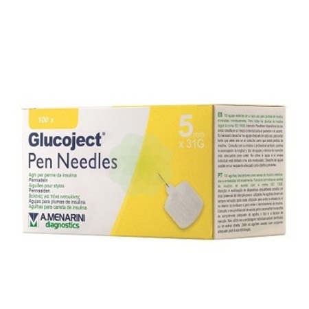 Menarini Glucoject Pen Needles 5mm Χ 31G 100 τεμάχια