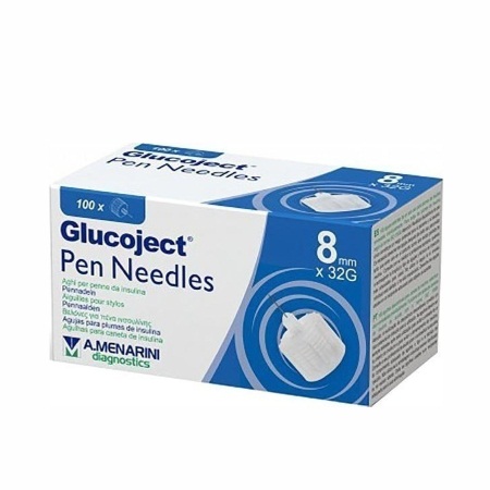 Menarini Glucoject Pen Needles 32G 8mm 100 τεμάχια