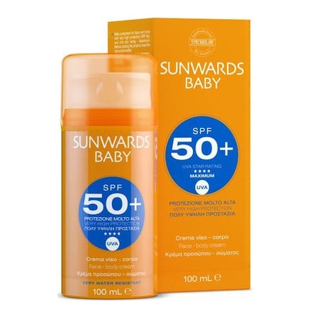 Synchroline Sunwards Baby Face & Body Cream Παιδικό Αντηλιακό Προσώπου και Σώματος SPF50+ 100ml