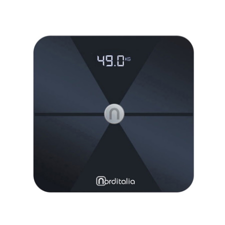 Norditalia Smart Ζυγαριά Με Λιπομετρητή Και Bluetooth Σε Μαύρο Χρώμα BI-250
