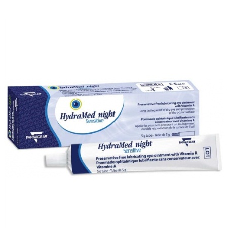 HydraMed Night Sensitive Lubricating Eye Ointment (Vitamin A) 5gr