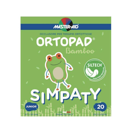 Master Aid Ortopad Bamboo Simpaty Οφθαλμικά Επιθέματα για Παιδιά 67x50mm 20 τεμάχια