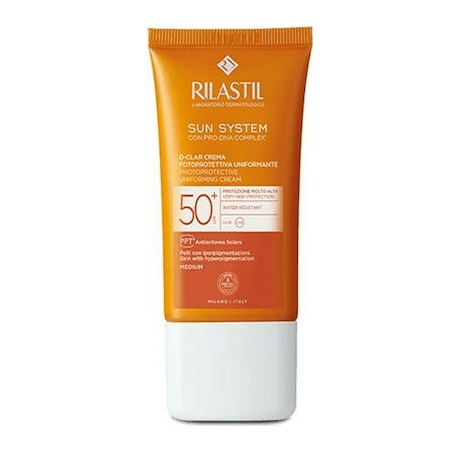 Rilastil Sun System PPT D-Clar Cream Αντηλιακή Κρέμα Προσώπου Κατά Των Πανάδων Με Χρώμα SPF50 Απόχρωση Medium 40ml