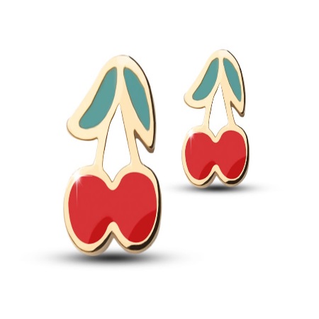 Medical Jewels Υποαλλεργικά Σκουλαρίκια Κεράσι 1 Ζευγάρι