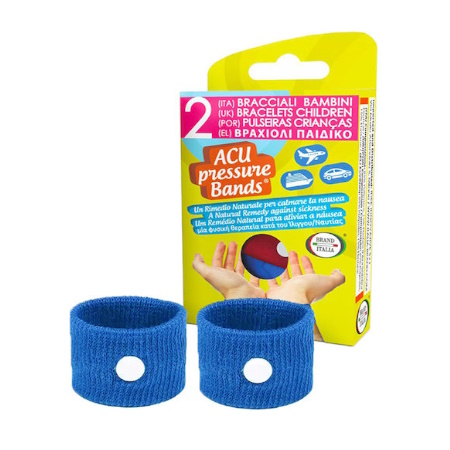 Brand Italia Acu Pressure Bands Βραχιόλια Περικάρπια Παιδικά Κατά της Ναυτίας 2 Τεμάχια