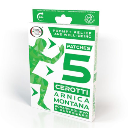 Italia-Brand Arnica Αυτοκόλλητα Επιθέματα Άρνικας 9cm x 14cm 5 τεμάχια