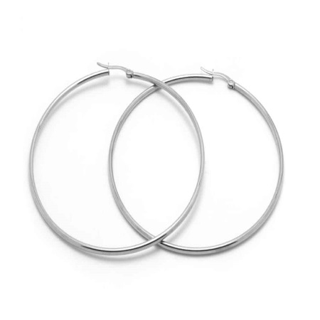 Medical Jewels Υποαλλεργικά Σκουλαρίκια Ασημένιος Μεγάλος Κρίκος 1 Ζευγάρι
