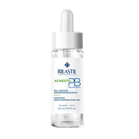 Rilastil Acnestil PB Soothing Sebum-Normalising Face Gel Καταπραϋντικό Gel Προσώπου για την Εξισορρόπηση Σμήγματος με Πρεβιοτικά 30ml