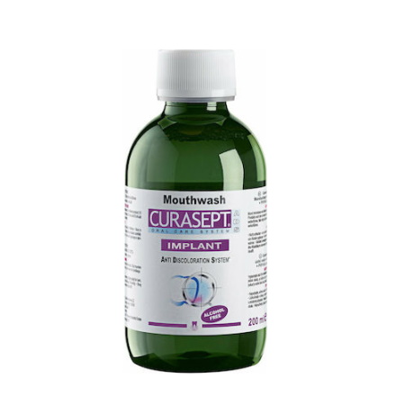 Curasept ADS Mouthwash Implant 0.2% PVP Στοματικό Διάλυμα με Χλωρεξιδίνη 0,20% για Εμφυτεύματα 200ml