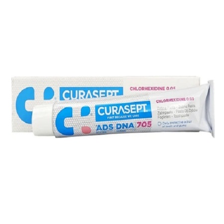 Curasept ADS DNA 705 Chlorhexidine Toothpaste Οδοντόπαστα για την Καθημερινή Προστασία των Δοντιών & των Ούλων 0.05% 75ml
