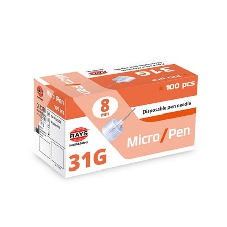 Micropen Βελόνες Πένας Ινσουλινης 31gX8mm 100 τεμάχια