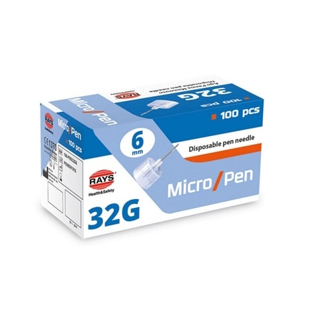 Micropen Βελονες Πένας Ινσουλινης 32gX6mm 100 τεμάχια