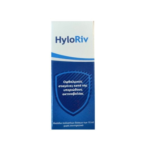 HyloRiv Eye Drops Οφθαλμικές Σταγόνες Κατά της Υπεριώδους Ακτινοβολίας 10ml