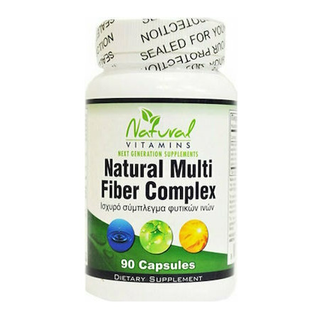 Natural Vitamins Fiber Complex Συμπλήρωμα Διατροφής για την Δυσκοιλιότητα 90 Κάψουλες