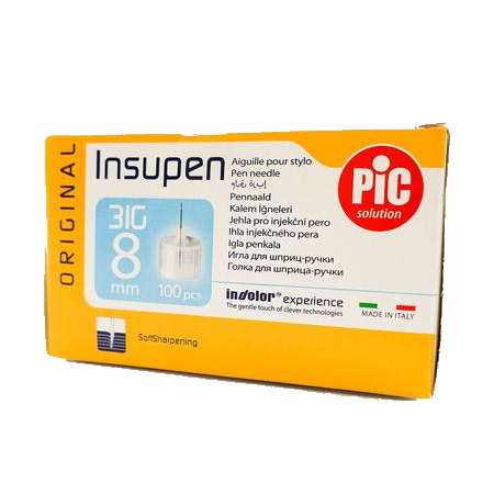 Insupen Βελόνες για Πένα Ινσουλίνης 31G x 8mm 100 τεμάχια