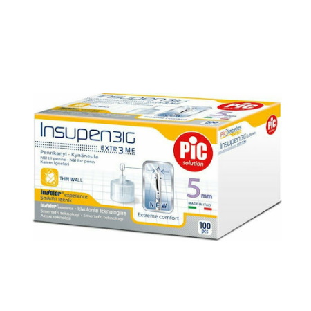 Pic Insupen Βελόνες 31G x 5mm Βελόνες Για Πένα Ινσουλίνης 100 τεμάχια