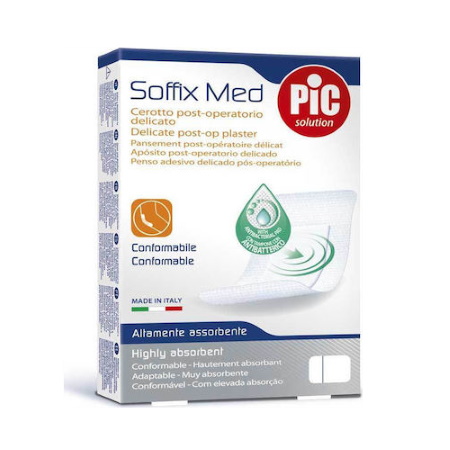 Pic Solution Soffix Med Μετεγχειρητικό τσιρότο υπέρ απαλό και εξαιρετικά απορροφητικό 20x10cm 5 τεμάχια
