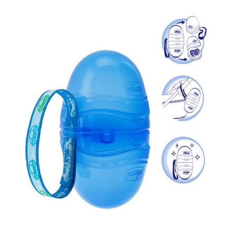 Chicco Διπλή Θήκη Πιπίλας Μπλε 1τμχ