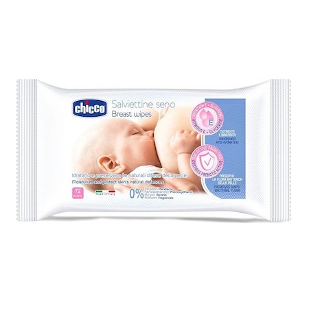Chicco Breast Wipes Μαντηλάκια Καθαρισμού Στήθους 72 τμχ