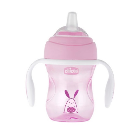 Chicco Transition Cup Εκπαιδευτικό Ποτηράκι από 4+ μηνών Ρόζ 200ml