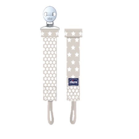Chicco Pacifier Fashion Clip Κλιπ Πιπίλας σε Ουδέτερο Χρώμα 1τμχ
