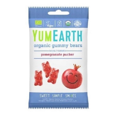 YumEarth Organic Gummy Bears Pomegranate Βιολογικά Ζελεδάκια από Ρόδι 50g