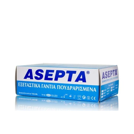 Asepta Εξεταστικά Γάντια Μιας Χρήσης Latex Ελαφρώς Πουδραρισμένα Μέγεθος Small 100 τεμάχια