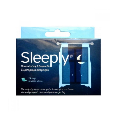 FarmaSyn Sleeply με Γεύση Μέντα Συμπλήρωμα Διατροφής με Μελατονίνη 1mg & Βιταμίνη Β6 24 strips