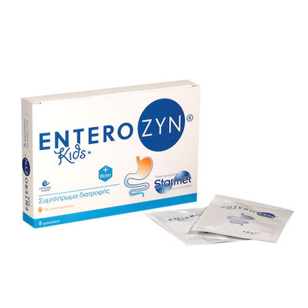 Starmel Enterozyn Kids Συμπλήρωμα Διατροφής Για την Παιδική Γαστρεντερίτιδα 8 φακελίσκοι
