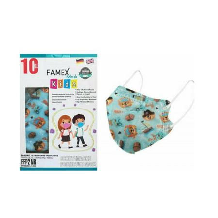Famex Mask Kids Παιδικές Μάσκες Προστασίας μιας Χρήσης FFP2 NR Pirates 10 τεμάχια