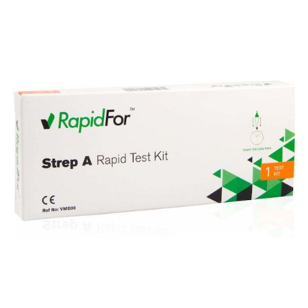 Vitrosens RapidFor Strep A Rapid Test Kit Διαγνωστικό Τεστ για Ανίχνευση του Στρεπτόκοκκου Τύπου Α 1 Τεμάχιο