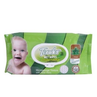Tender Υγρομάντηλα Aloe Vera 70 τεμάχια