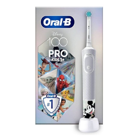 Oral B Disney 100 Pro Kids 3+ Mickey Ηλεκτρική Οδοντόβουρτσα & Θήκη Ταξιδιού 1 Τεμάχιο