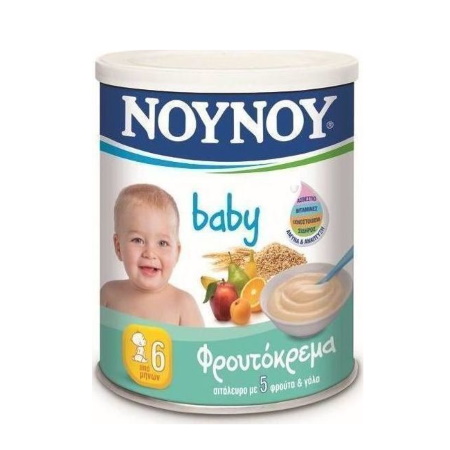 NOYNOY Φρουτόκρεμα 5 Φρούτα & Γάλα για μωρά από 6+ μηνών 300gr