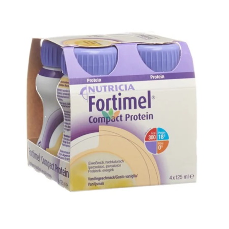Nutricia Fortimel Compact Protein Θρεπτικό Συμπλήρωμα Διατροφής Υψηλής Ενέργειας με Γεύση Βανίλια 4x125ml