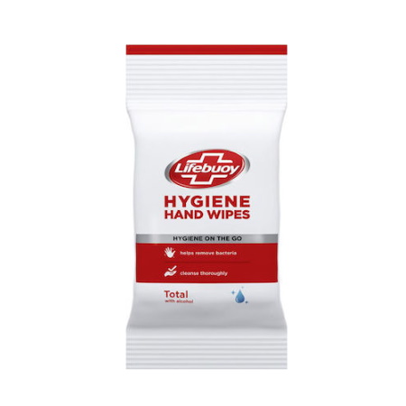 Lifebuoy Hygiene Hand Wipes with Alcohol Αντιβακτηριακά Υγρά Μαντηλάκια 10 τεμάχια
