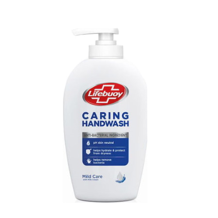 Lifebuoy Caring Handwash Mild Care with Milk Cream Αντιβακτηριδιακό Κρεμοσάπουνο Χεριών 250ml