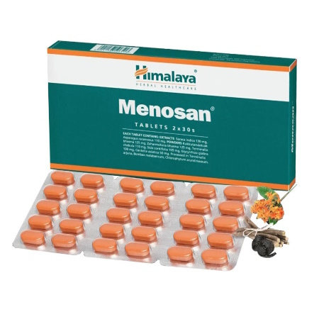 Himalaya Menosan Συμπλήρωμα Διατροφής Για Τα Συμπτώματα της Εμμηνόπαυσης 60 Ταμπλέτες
