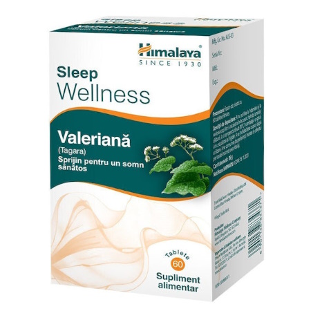 Himalaya Sleep Wellness Valeriana Συμπλήρωμα Διατροφής Εκχυλίσματος του Βοτάνου Βαλεριάνας για Χαλάρωση & Καλή Ποιότητα Ύπνου 60 Ταμπλέτες