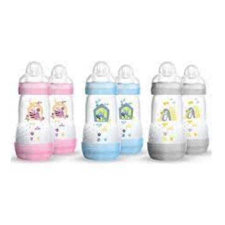 Mam Μπιμπερό Πολυπροπυλενίου (PP) Anti-Colic με Θηλή Σιλικόνης από 0+ μηνών 2 x 260ml