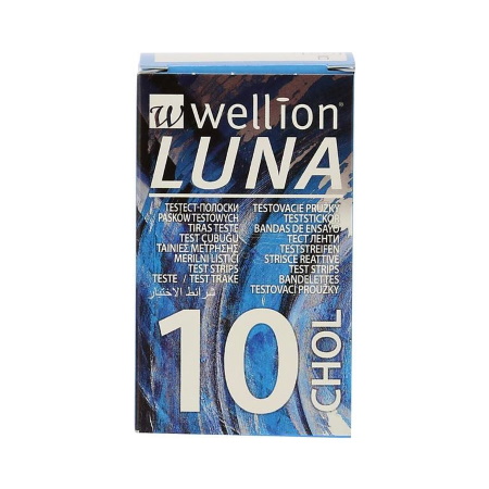Wellion Luna Duo Cholesterol Ταινίες Μέτρησης Χοληστερίνης 10 Ταινίες