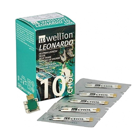 Wellion Leonardo Blood Cholesterol Replacement Strips 10 τεμάχια