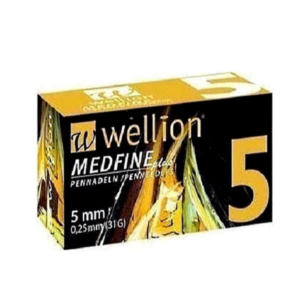 Wellion Medfine Plus Penneedles 5mm 31G 50 τεμάχια