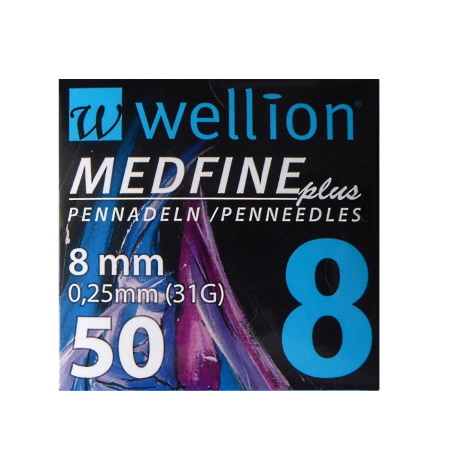 Wellion Medfine Plus Penneedles 31G x 8 mm x 50 τεμάχια