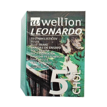 Wellion Leonardo CHOL Ταινίες Μέτρησης Χοληστερόλης 5 Τεμάχια