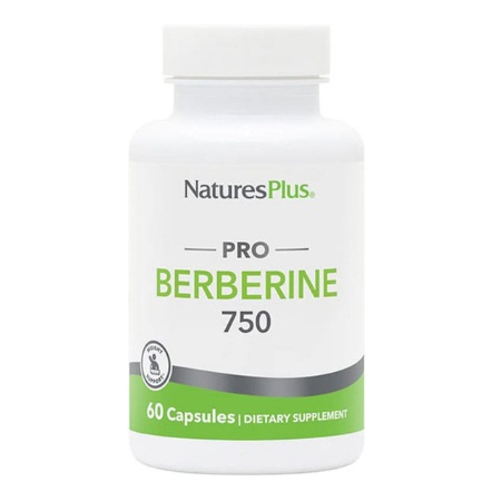 Natures Plus Pro Berberine 750mg Συμπλήρωμα Διατροφής Βερβερίνης για τα Υγιή Επίπεδα Σακχάρου στο Αίμα 60 Κάψουλες