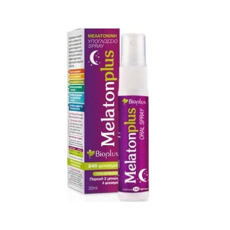 Bioplus Melaton Plus Spray Υπογλώσσιο σπρέι Μελατονίνης και Βαλεριάνας με υπέροχη γεύση βερίκοκου 30ml