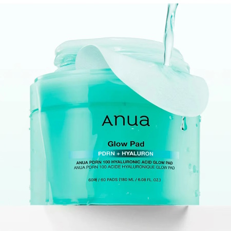 Anua PDRN 100 Hyaluronic Acid Glow Pads Επιθέματα Προσώπου για Αντιγήρανση 60 Τεμάχια