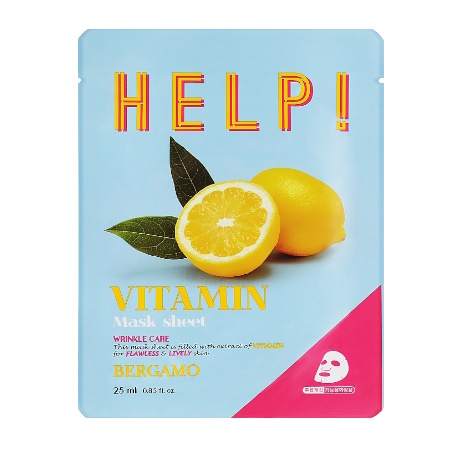 Bergamo Help Vitamin Mask Μάσκα Προσώπου με Βιταμίνες 25ml